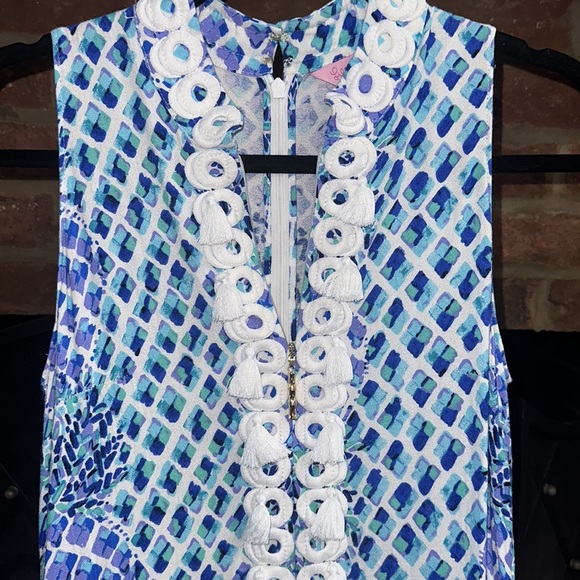 Lilly Pulitzer Jane Maxi Embroidered Shift Dress With Tassels, size 0 - Picture 5 of 10